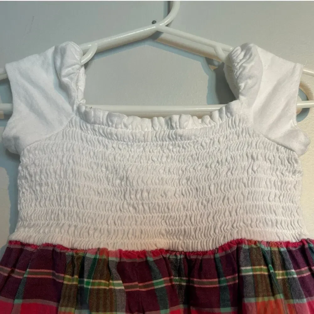 Ralph Lauren Smocked Plaid Cap Sleeve Dress – Baby Girl 6 Months